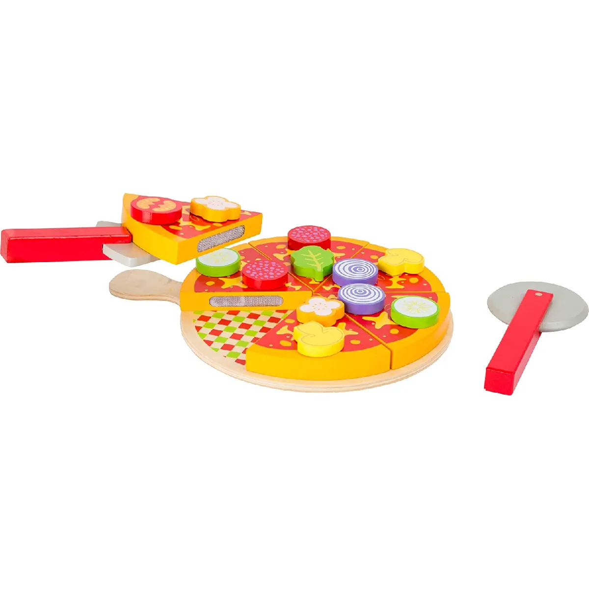 Small foot Kit pizza en bois - Rouge