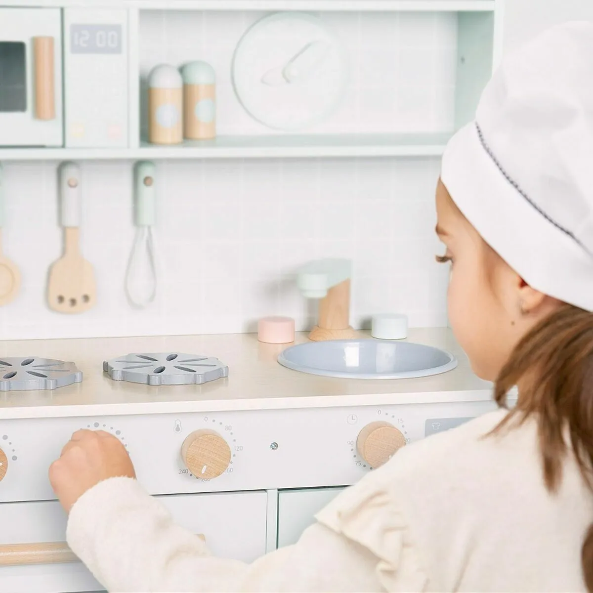 WOOMAX Mixeur En Bois Jouet – 11 Accessoires, Appareil Ménager, Dès 24 Mois