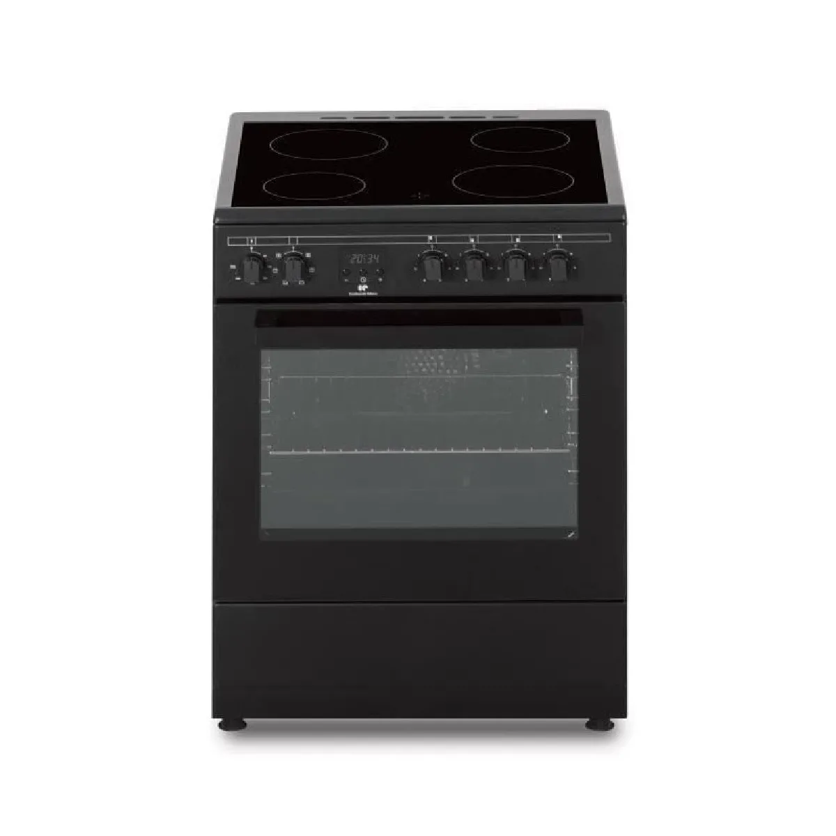 Cuisiniere vitrocéramique CONTINENTAL EDISON CECV60FCB - 4 feux - L58,8 xP61 xH83 cm - Noir - Image 3
