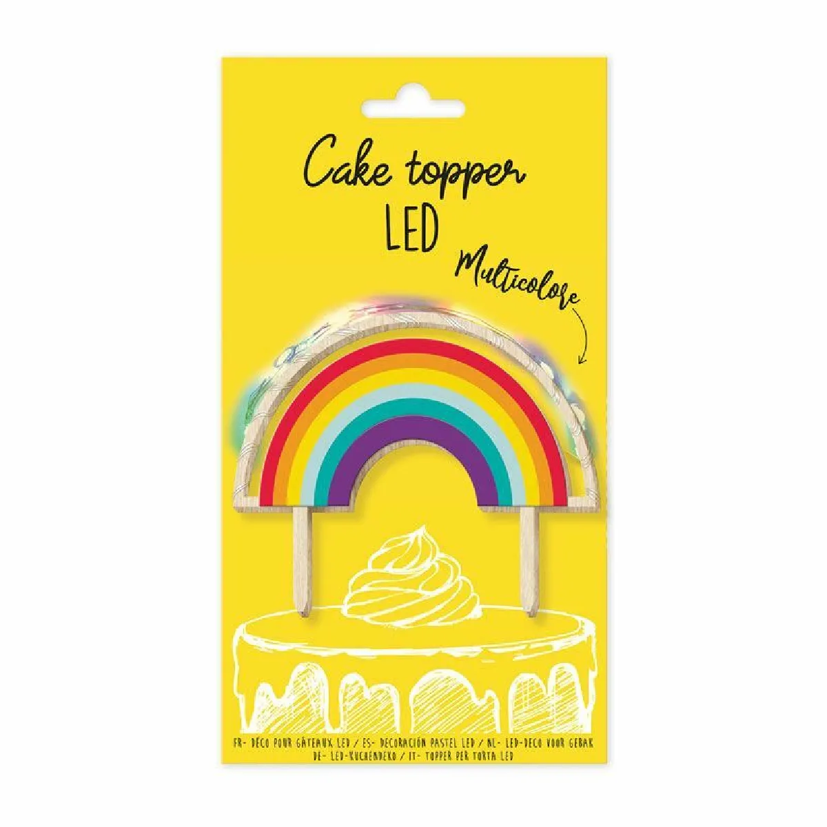 Scrapcooking Cake Topper Arc-En-Ciel - Multicolore