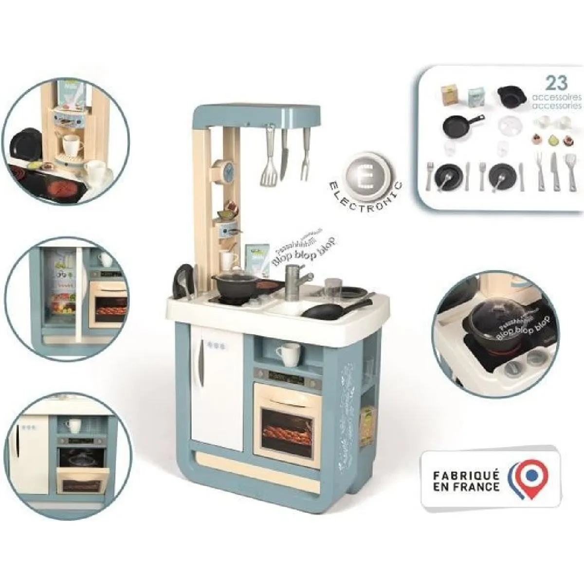 Cuisine Interactif Smoby 7600310824 – Bon Appétit avec 23 Accessoires