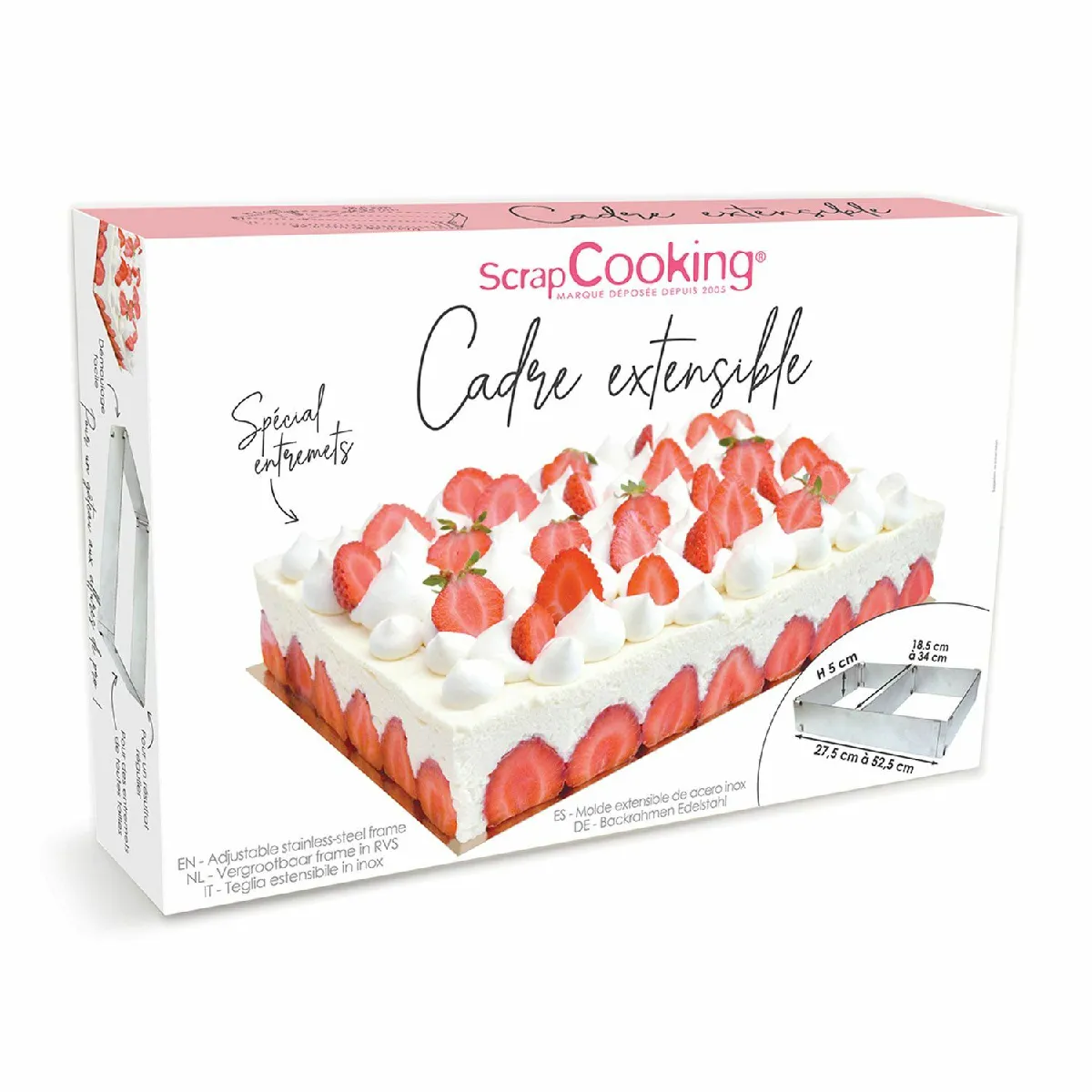 Scrapcooking Cadre De Pâtisserie Extensible - Inox