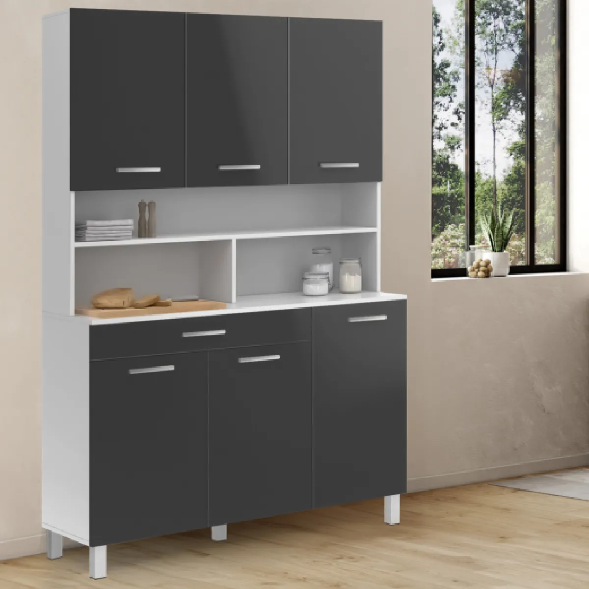Buffet de Cuisine Cina - Blanc/Gris
