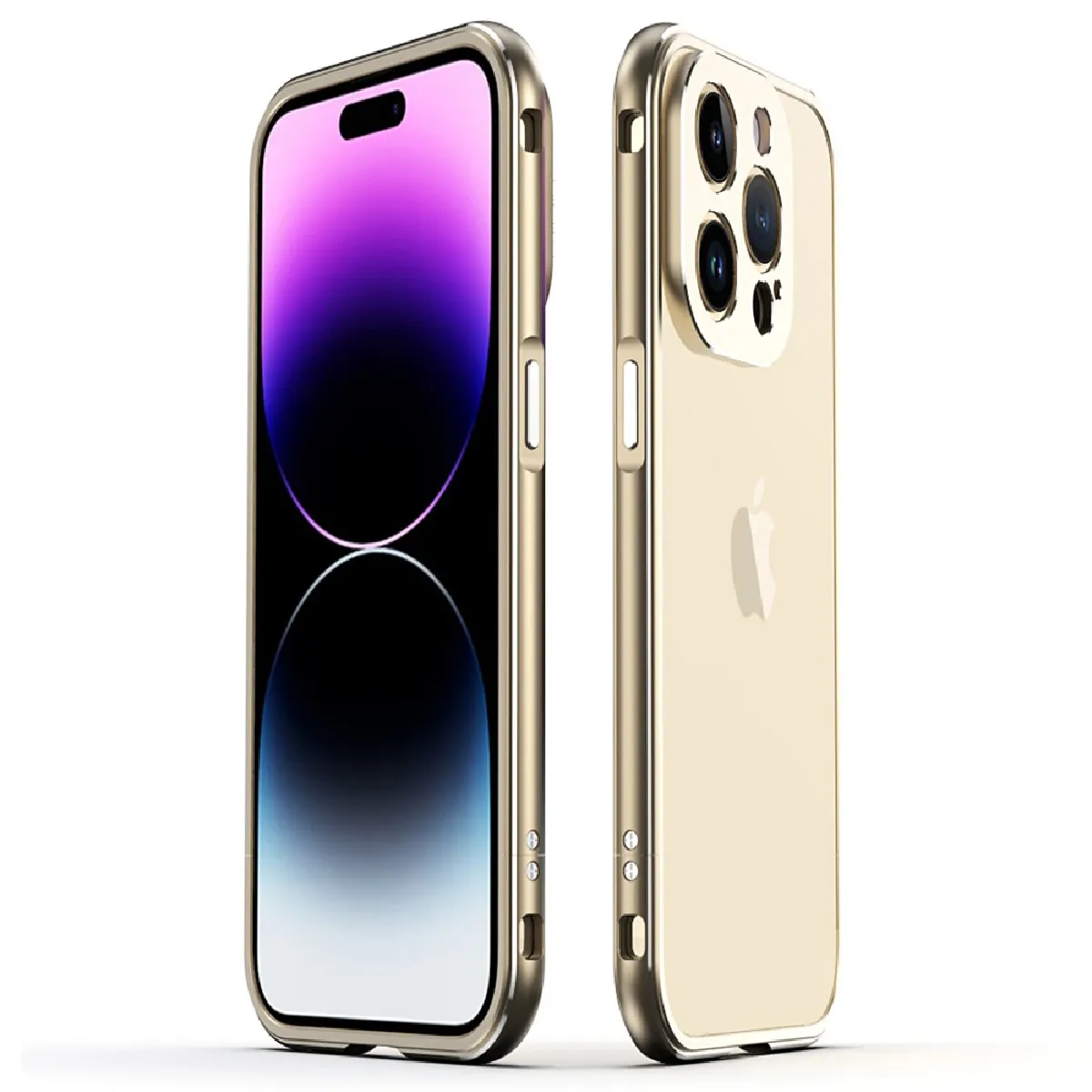 Générique Coque Avec Protection De L'objectif Apple Iphone 14 Pro Max - Doré