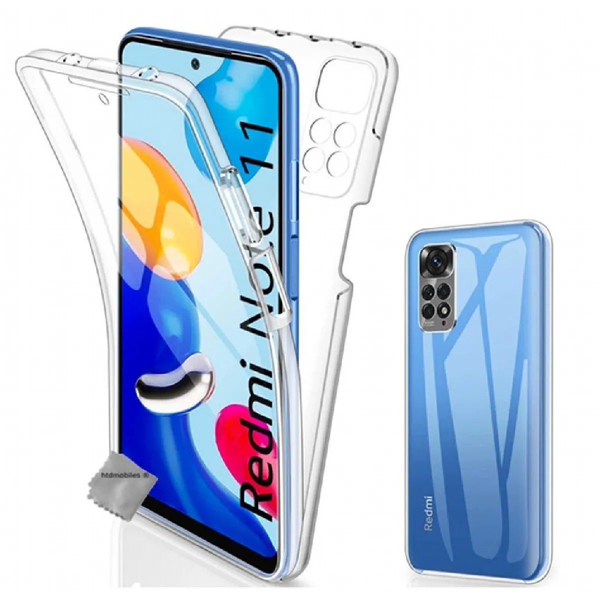 Htdmobiles Coque Intégrale 360 Pour Xiaomi Redmi Note 11 4G / Redmi Note 11S - Transparent
