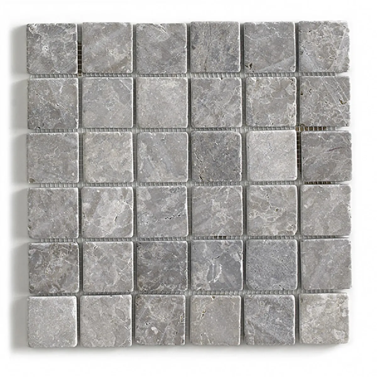 Pegane Carrelage mosaïque gris mat