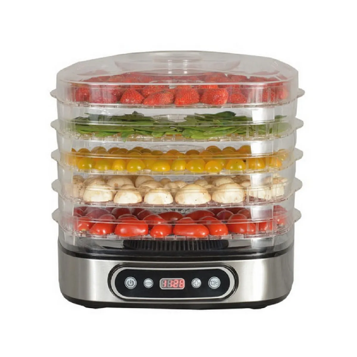 Kitchen Chef - Déshydrateur d'aliments - 5 Plateaux - Inox - SECCO.5.IX - Image 2