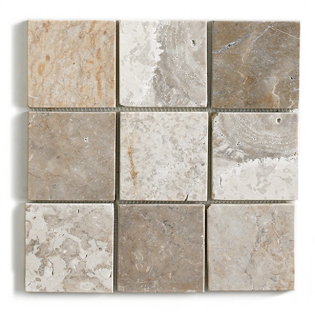 Pegane Carrelage Mosaïque Blanc Mat - 30 x 30 cm