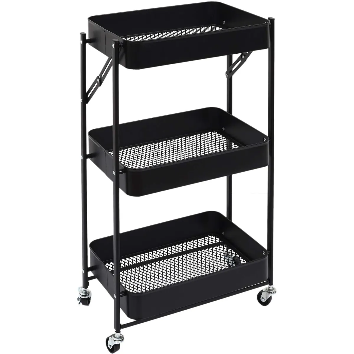 The home deco factory Desserte pliable métal - Noir