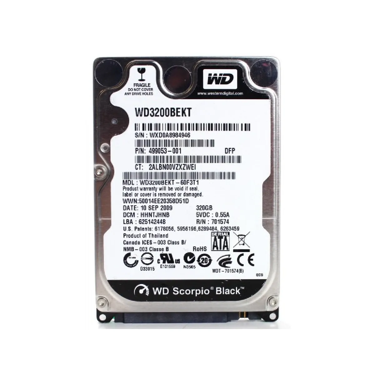 Western Digital Scorpio WD3200BEKT