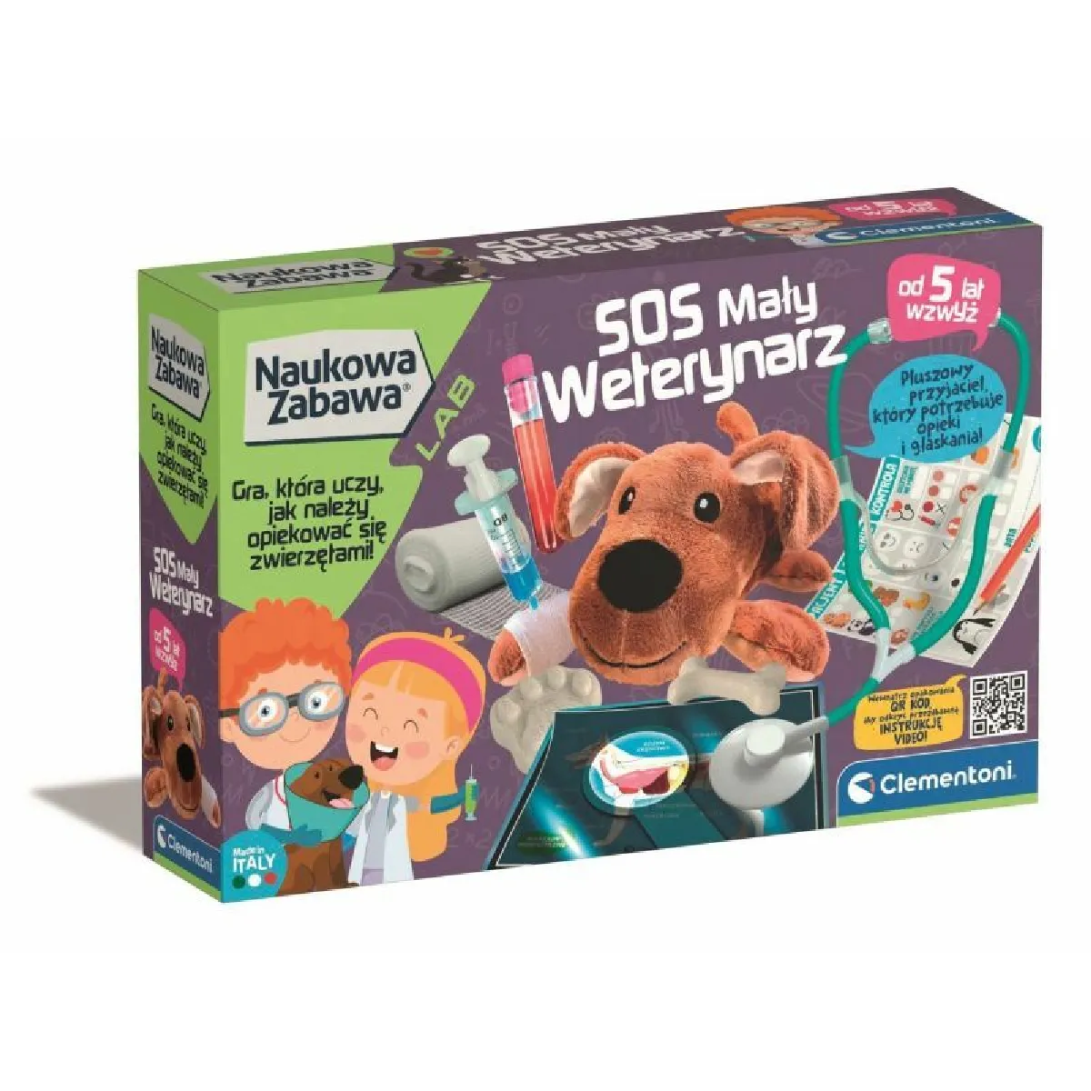 Kit D'Imitation Vétérinaire Clementoni – Little Vet Outils De Soin Animaux
