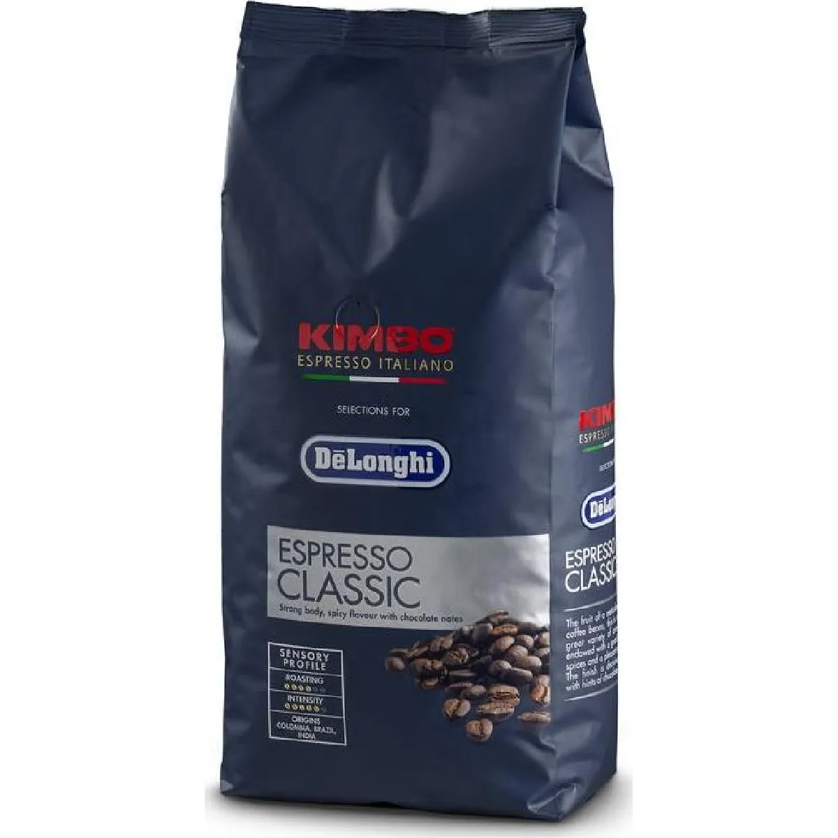 Café en Grains De'Longhi Kimbo Espresso Classic – 1 kg, 35% Arabica