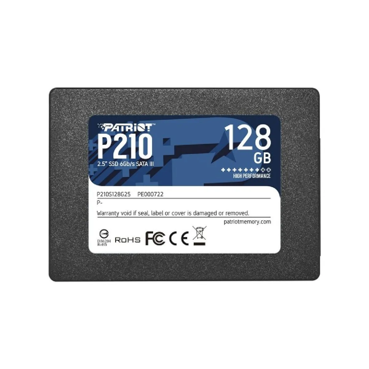 Patriot Noir Ssd Interne P210 210S128g25 128Go 2.5 450Mo/S Sata - Image 5