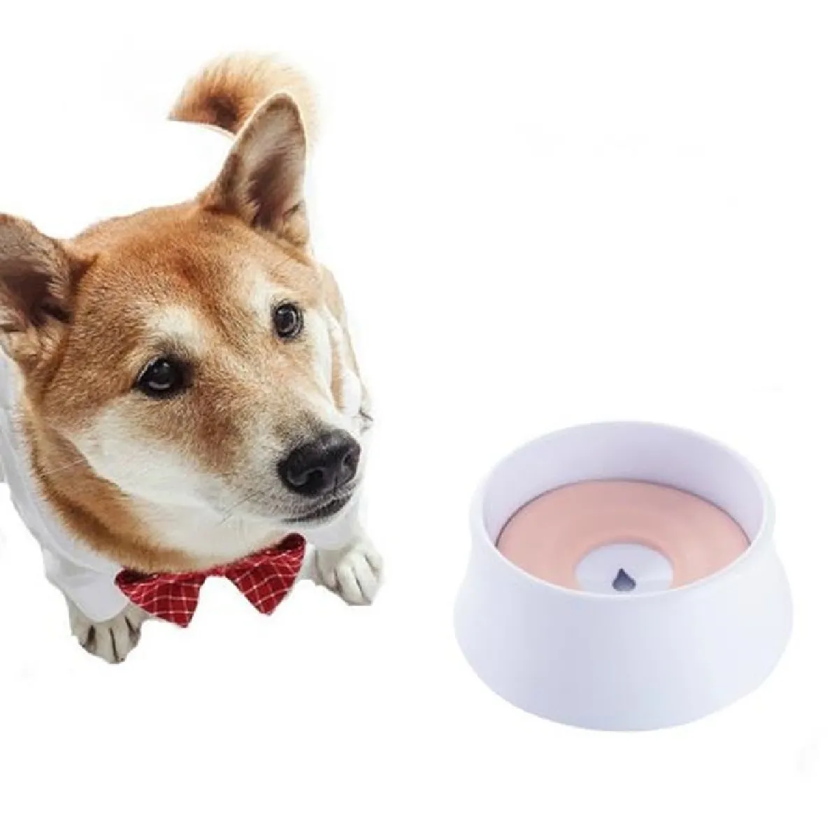 Comparer les prix de Chien Potable Water Pot De Pas Mouillé Bouche Splash Eau Grande Capacité De Flottabilité ?? Bol Rose