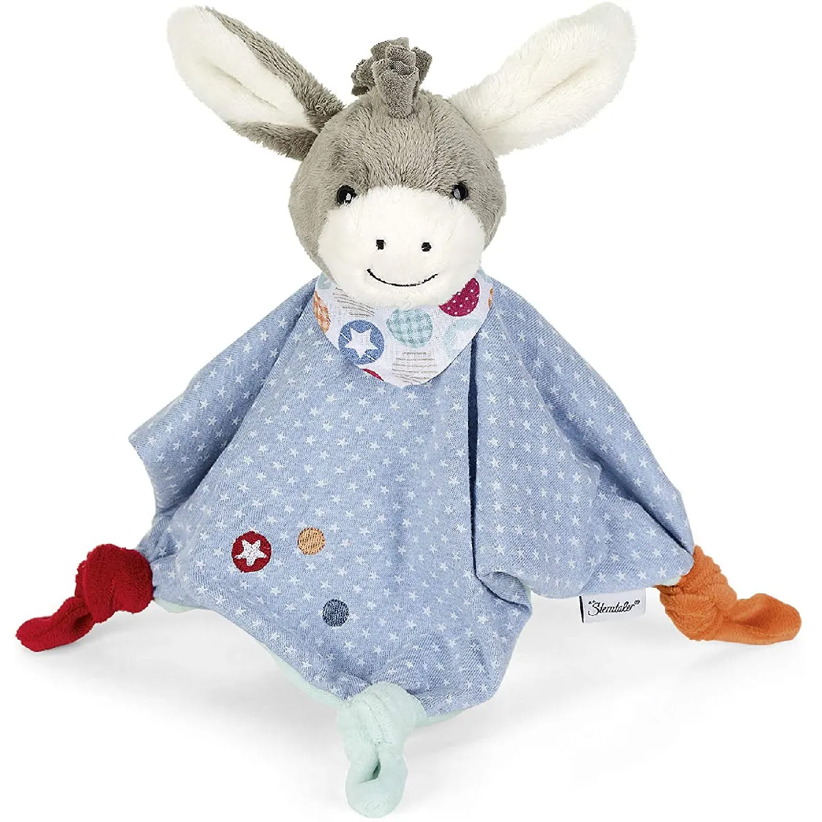 Jouet Spirale Âne Emmi Girl Flora Rose - Hochet, Cœur Silicone & Nuage Peluche, Idéal Naissance Ou Poussette