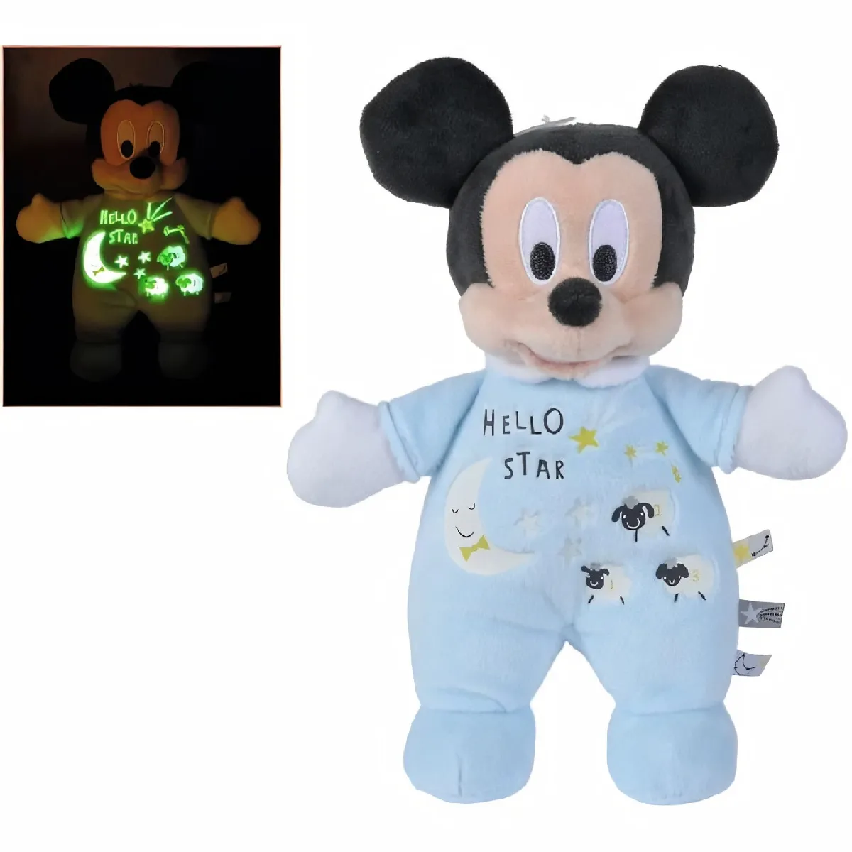 Disney Doudou Mickey Lumineux Starry Night