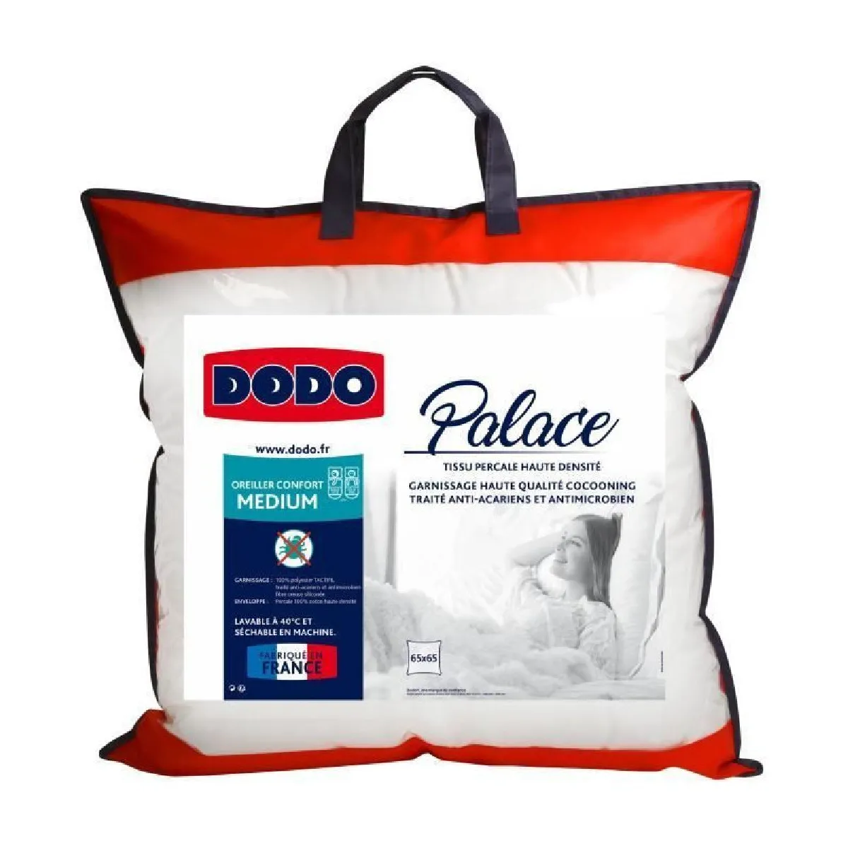 DODO Oreiller Percale Anti-Acariens