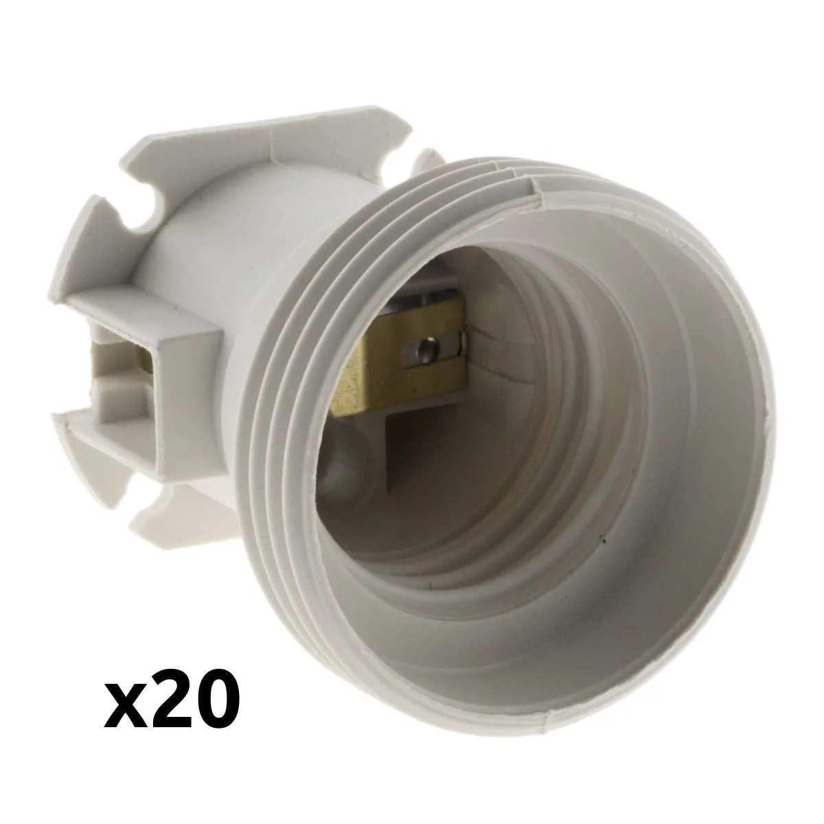 Zenitech Blanc - Lot De 20 Douilles De Chantier E27 - Image 3
