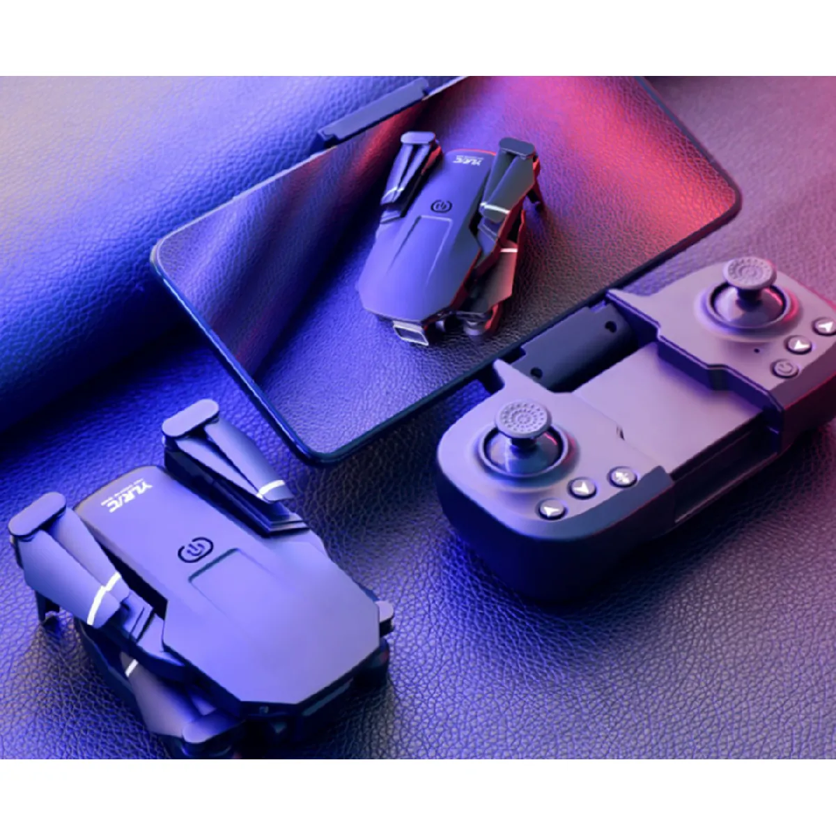 Mini Drone Pliable SIKURIT Avec Caméra FPV Sur Smartphone - Noir
