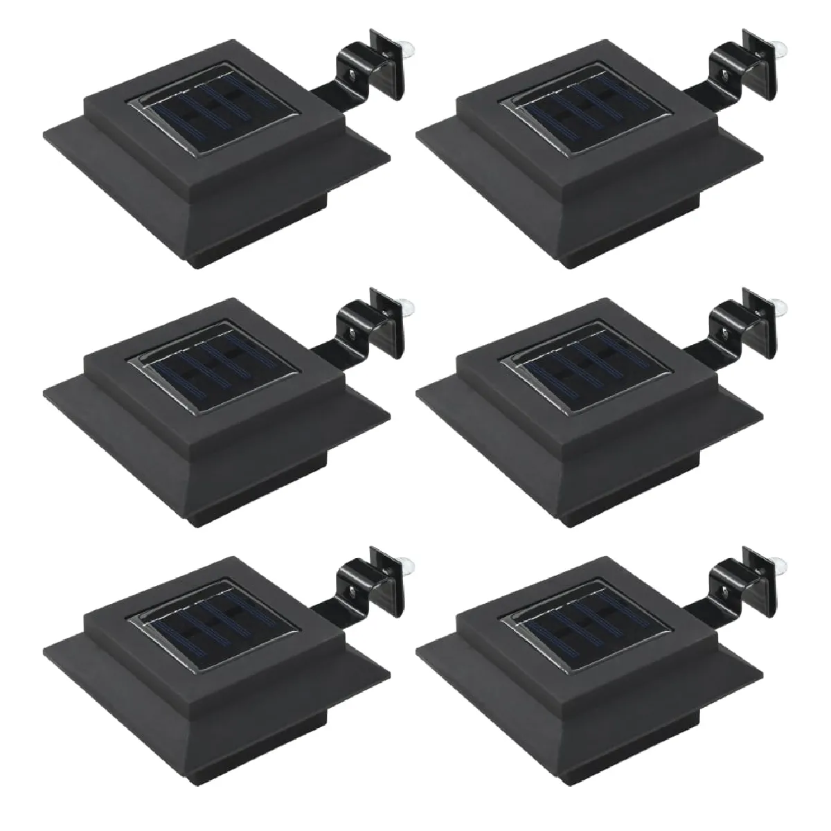 vidaXL Lampe solaire à LED carrée d'extérieur 6 pcs 12 cm