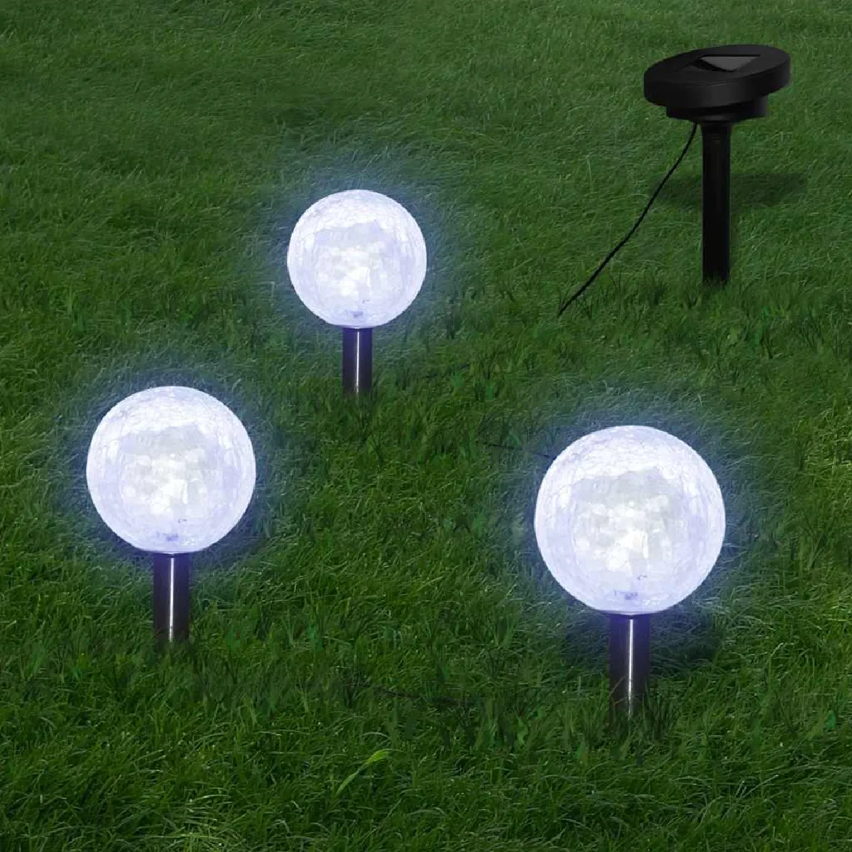 vidaXL Lampes de jardin solaires LED - Ensemble de 6 pcs