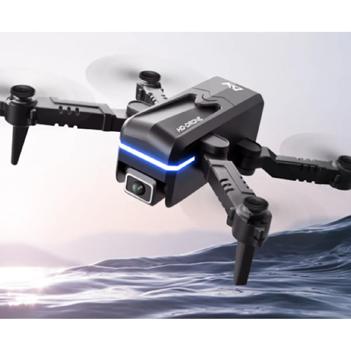 KIDOMO Mini drone pliable avec caméra 1080P RC drones Helicopter Quadcopter pour débutants enfants avec lumières LED WiFi FPV Mode sans tête, télécommande, décollage et atterrissage avec une touche