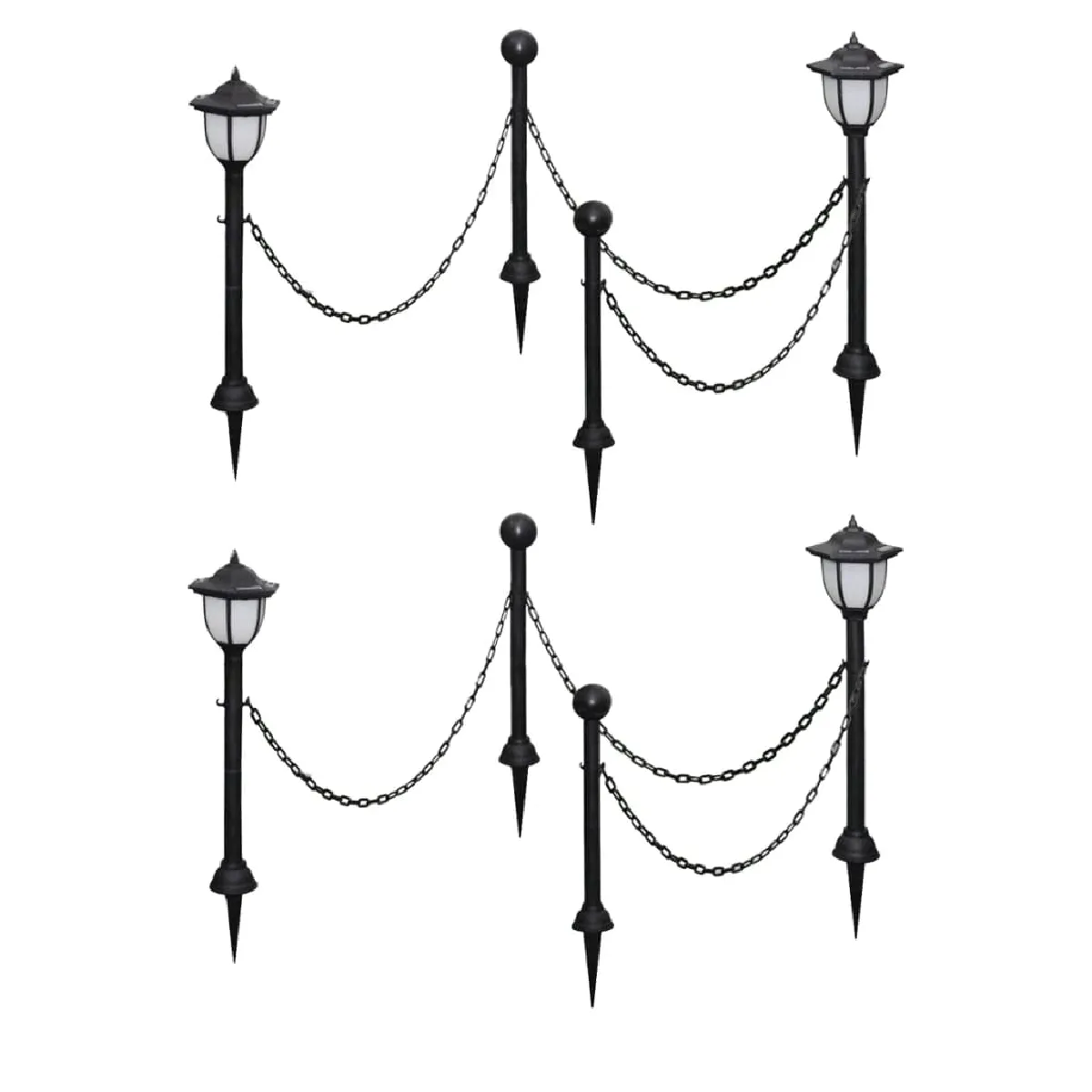 VIDAXL Lampes Solaires avec Chaîne