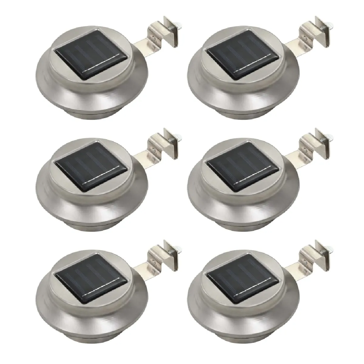 vidaXL Lampe solaire à LED ronde d'extérieur 6 pcs 12 cm - vue 2