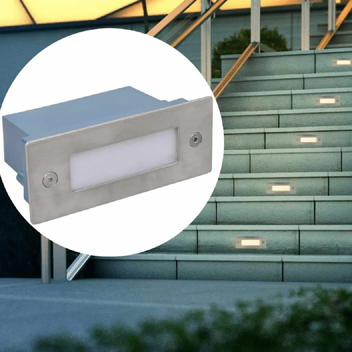 vidaXL Lampes LED Encastrée d'escalier - vue 2