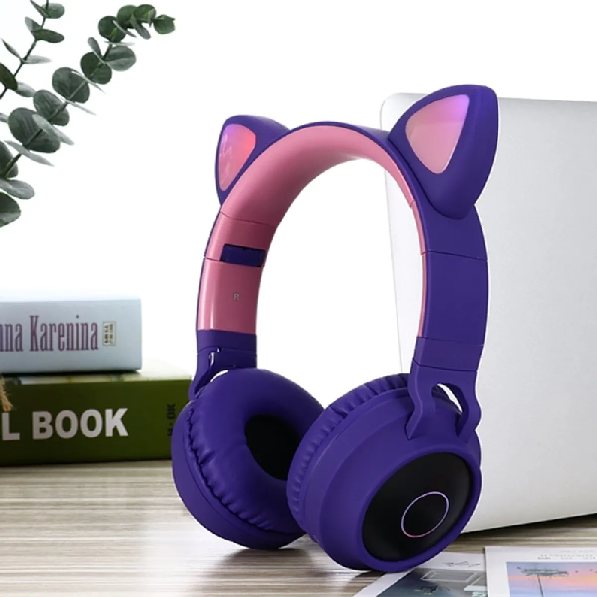 Écouteurs Bluetooth oreille de chat - vue 2