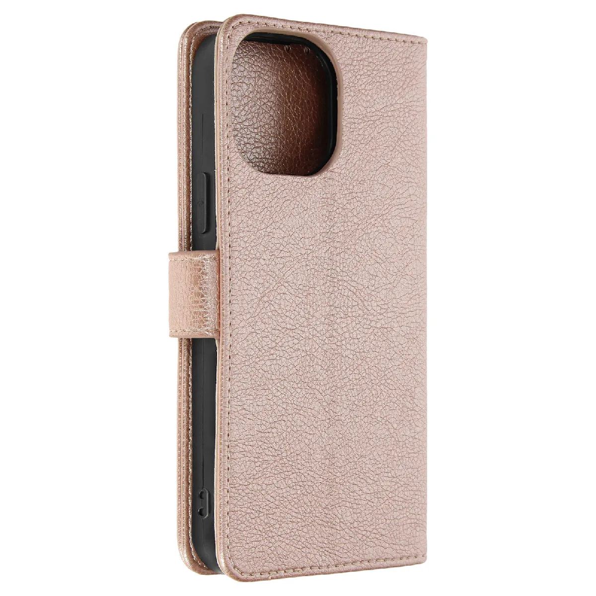 Avizar Rose Étui Pour Iphone 15 Pro Max Clapet Portefeuille Fonction Support Vidéo