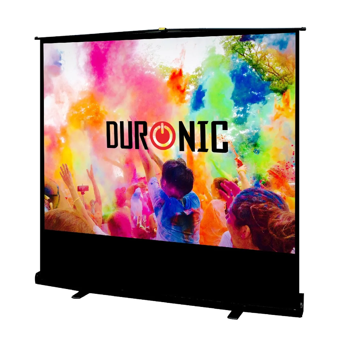 Duronic FPS80 /43 Ecran de projection &agrave; pi&egrave;tement / autoportatif de 80 pouces 4:3 - 4K Full HD 3D