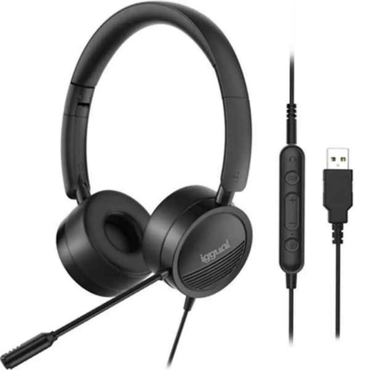 Non Communiqué Iggual Dual Tech - Micro-Casque - Sur-Oreille - Filaire - Usb-A, Jack 3,5Mm - Image 5