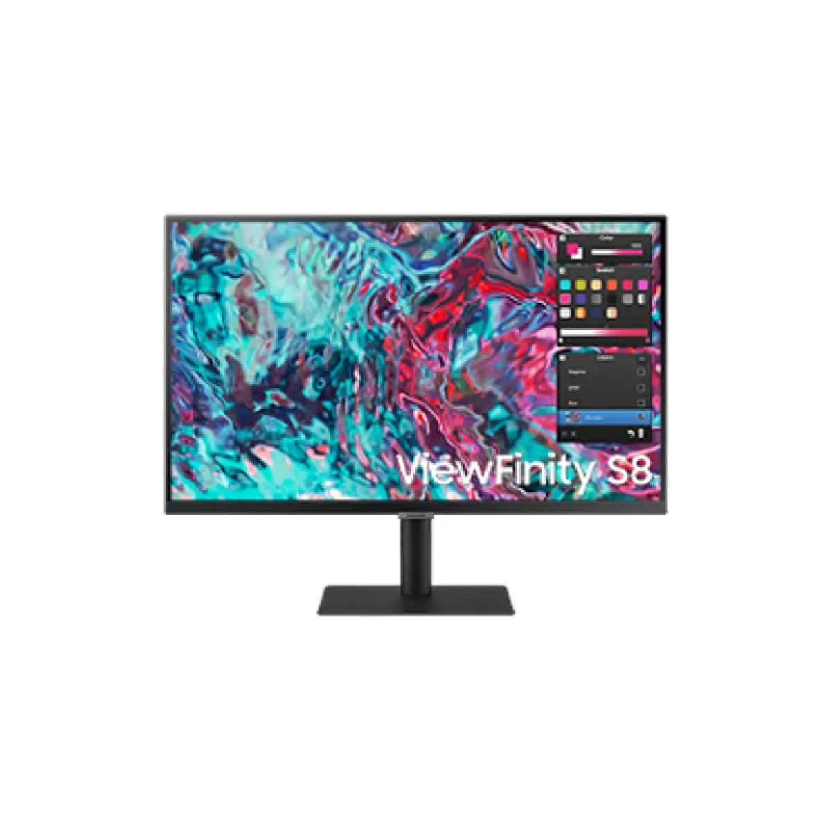 Samsung Ecran PC ViewFinity S80PB 27" 60Hz Dalle IPS Résolution UHD 4K 3 840 x 2 160 5ms 1000:1 Pied Ajustable VESA Flicker Free Windows10 Auto Source Switch+ USB C HDMI