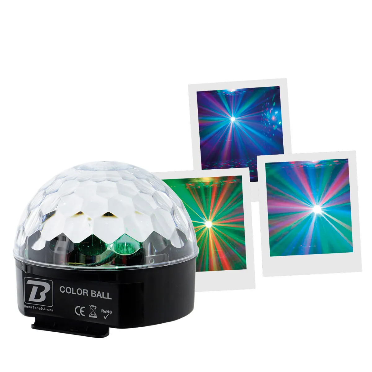 Boomtone Dj Boule Disco Led Multifaisceaux Color Ball - 3 W