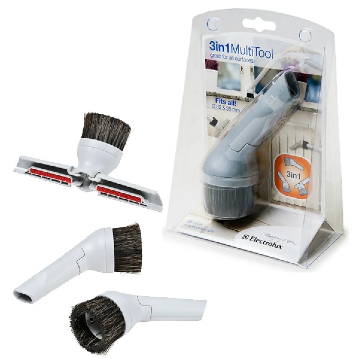 Brosse 3-en-1 Aspirateur Electrolux ZE063 – Adaptateur 32/35mm