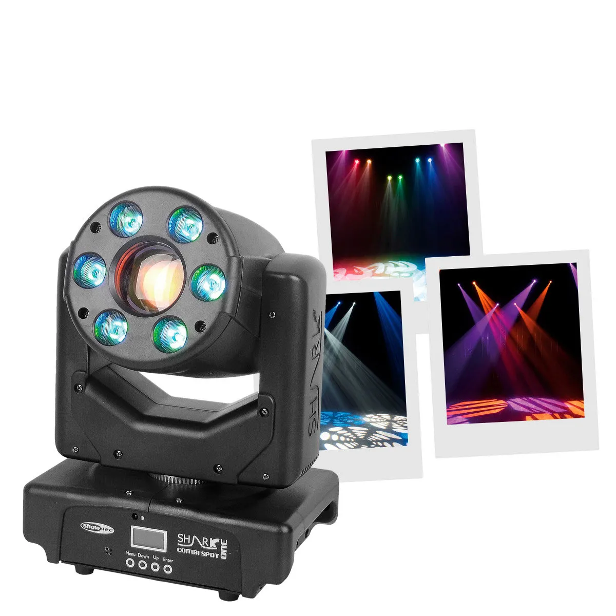 Showtec Blanc Lyre Led Automatique Shark Combi Spot One - 30 W + 6 × 8 W Rgbw