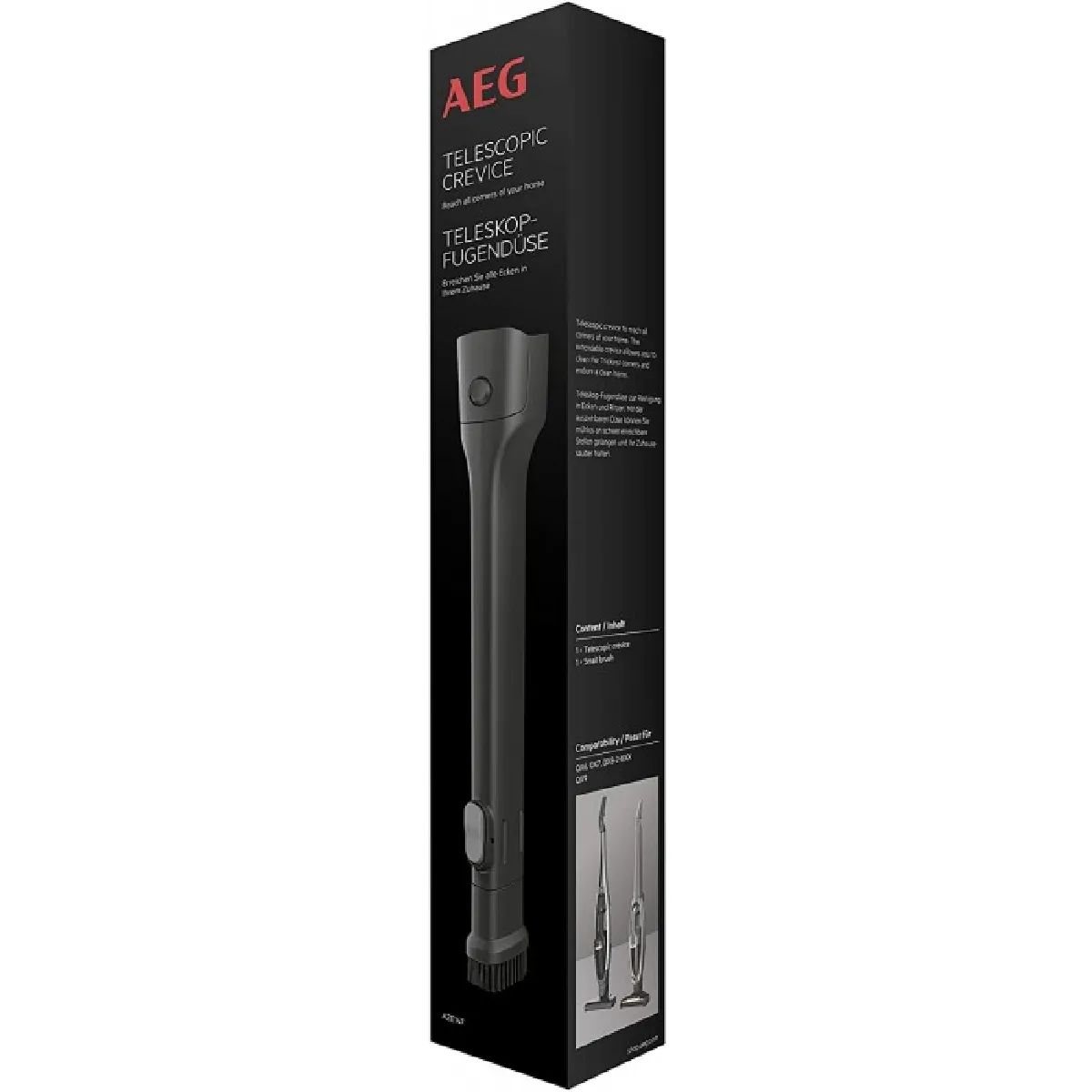 Suceur Télescopique AEG AZE147 – Extensible jusqu'à 60 cm, Compatible QX6, QX7, QX8-2, QX9