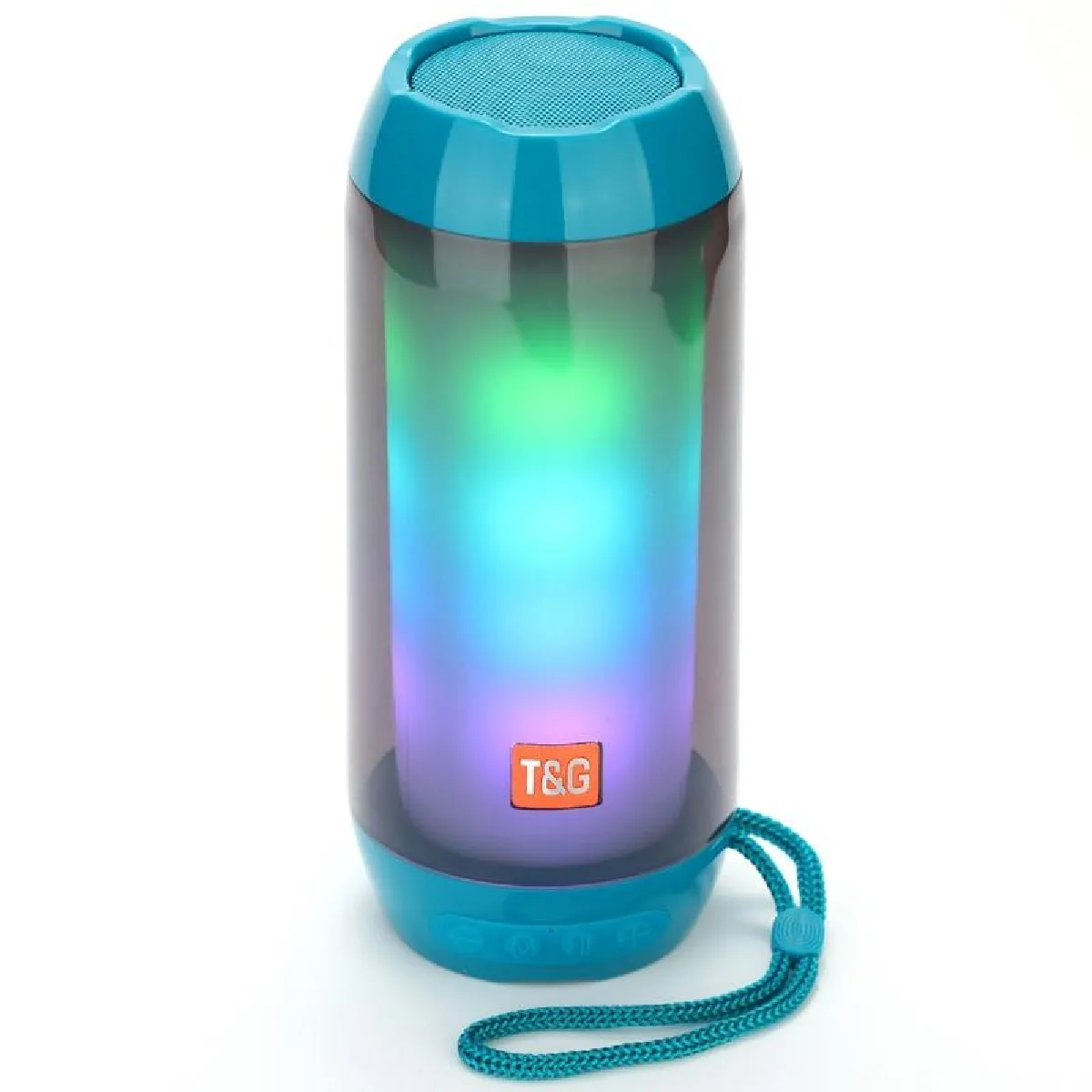Yonis Bleu 1500Mah - Enceinte Sans Fil Bluetooth Resiste Aux Eclaboussures Autonomie 2 H Fonction Radio - Image 3