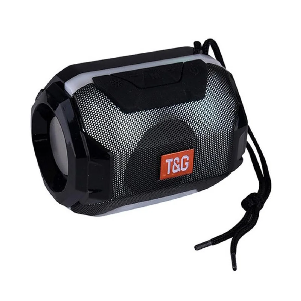 YONIS Enceinte Bluetooth Portable Led St&eacute;r&eacute;o Mini Subwoofer Avec Radio Fm Et Lecture Directe Tf Udisk Gris 