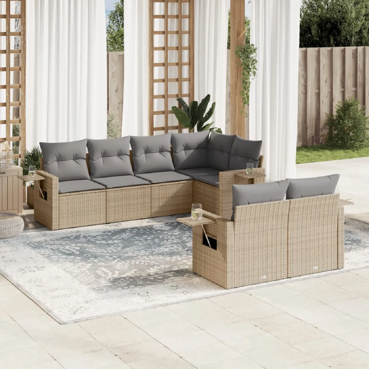 vidaXL Salon 7pcs avec Coussins - vue 4