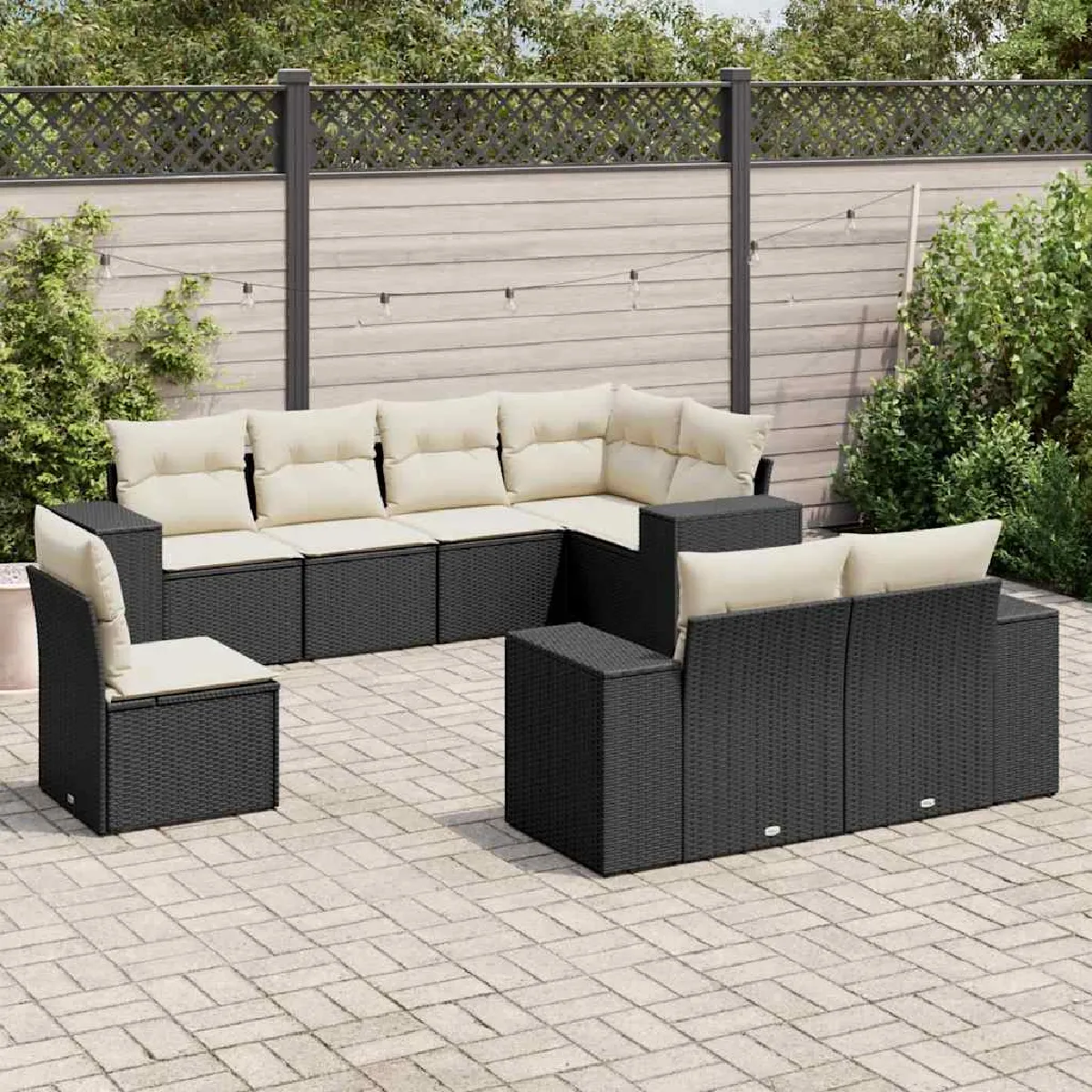 VIDAXL Salon de jardin avec coussins 8 pcs - vue 2