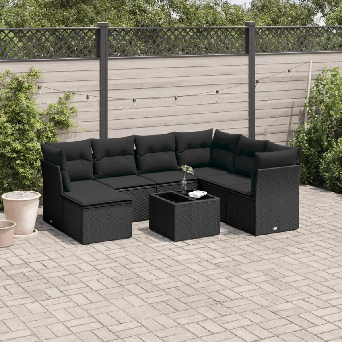 vidaXL Ensemble de Salon de Jardin 8 pcs - vue 2