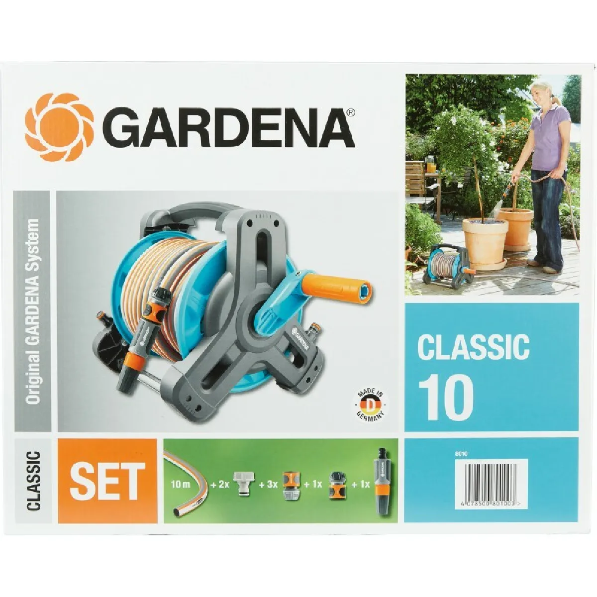 Gardena Kit dévidoir portable 10 Classic