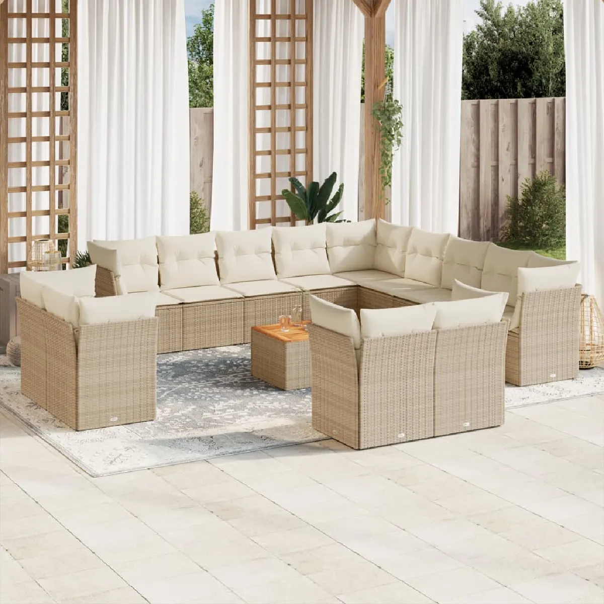 VIDAXL VIDA XL Ensemble Salon de jardin - 14 pcs