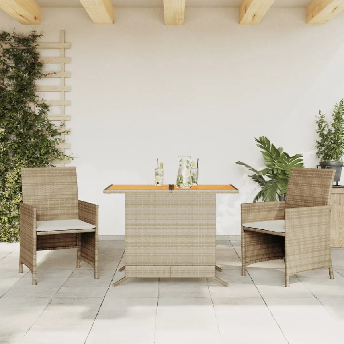 vidaXL Ensemble Bistro de Jardin 3 pcs - vue 2