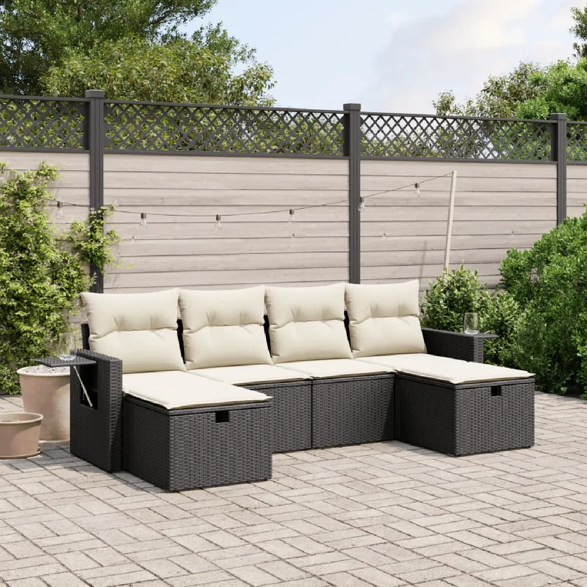 Salon de jardin vidaXL 6 pièces - vue 2