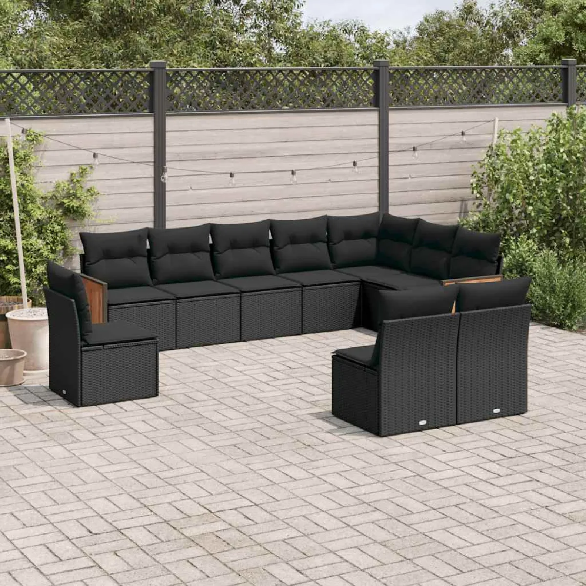 Salon de jardin VIDAXL 10 pcs - vue 7