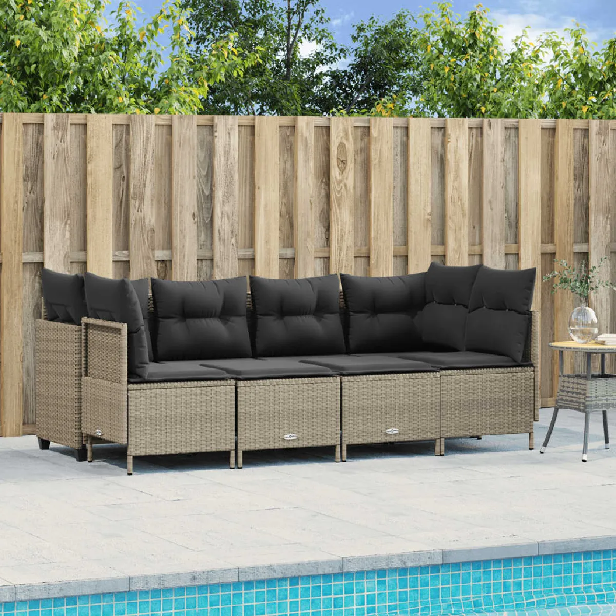 vidaXL Salon de jardin 5 pcs avec coussins - vue 6