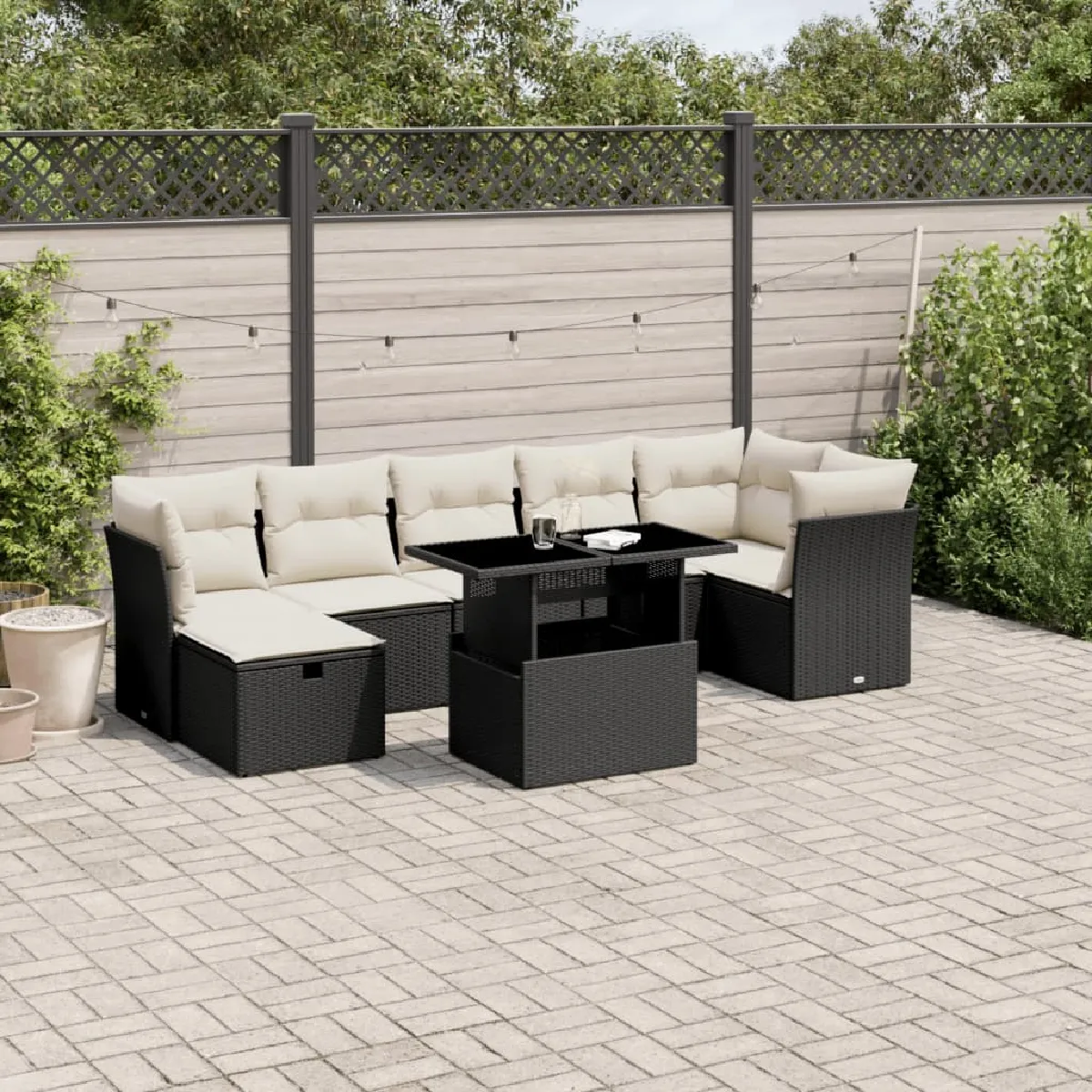vidaXL Salon de jardin résine tressée 8 pcs - vue 8